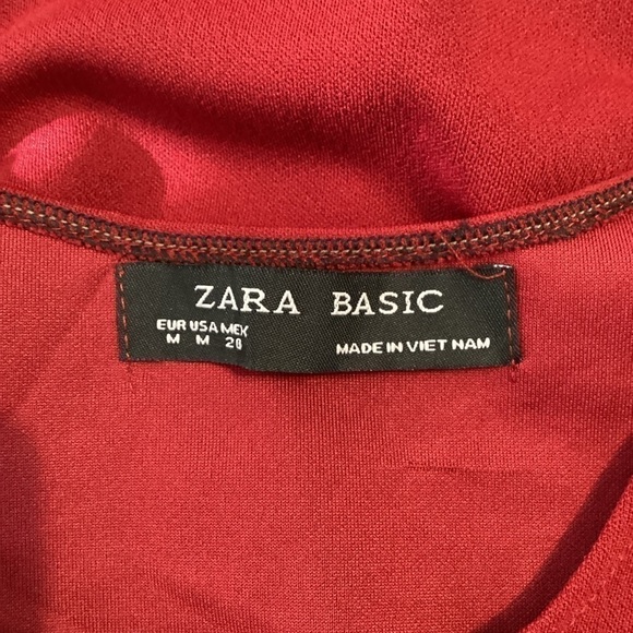 Zara Basic Top Size M Red Sleeveless - Picture 6 of 6